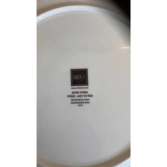 Mikasa Lady in Red Fine China Bone Decorative Plate Japan - Picture 4 of 8